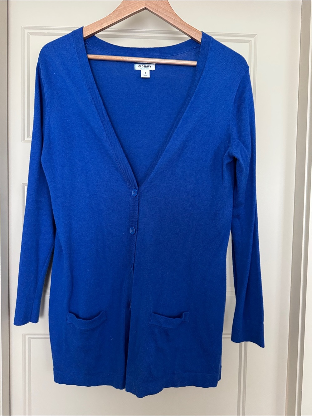 Old Navy Blue V-Neck Button Cardigan
